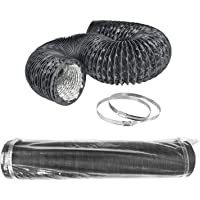LOOTICH Fuerte Tubo Flexible de Aluminio Negro PVC Ø100mm Longitud 8m para Extractor de Aire Climatización Secadora…